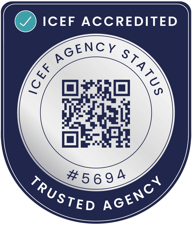 ICEF accreditation badge